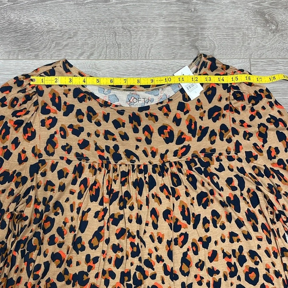 NWT Loft Outlet Leopard Print Long Sleeve Blouse S - Picture 8 of 15